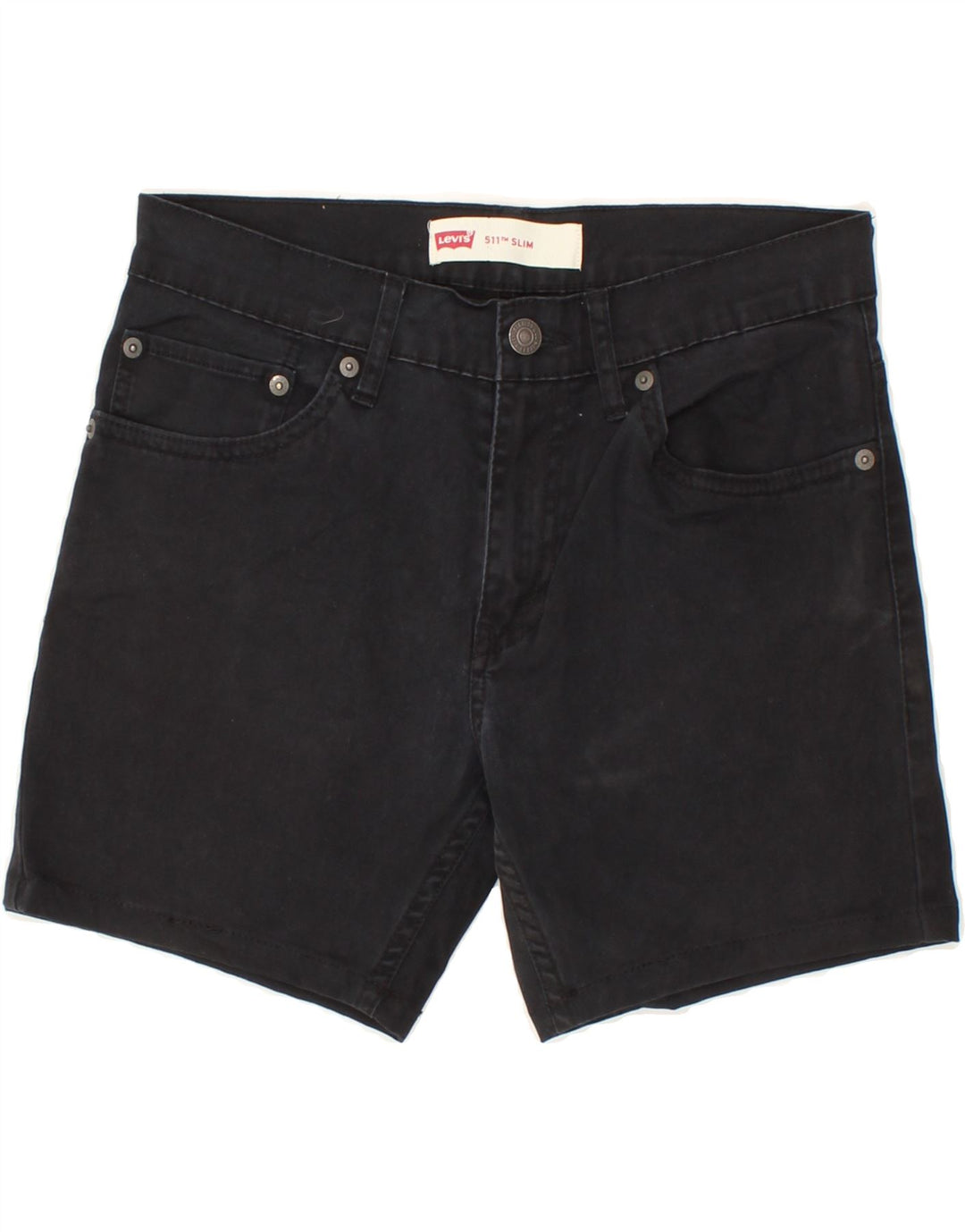 LEVI'S Boys Denim Shorts 15-16 Years W28 Black Cotton Vintage Levi's and Second-Hand Levi's from Messina Hembry 