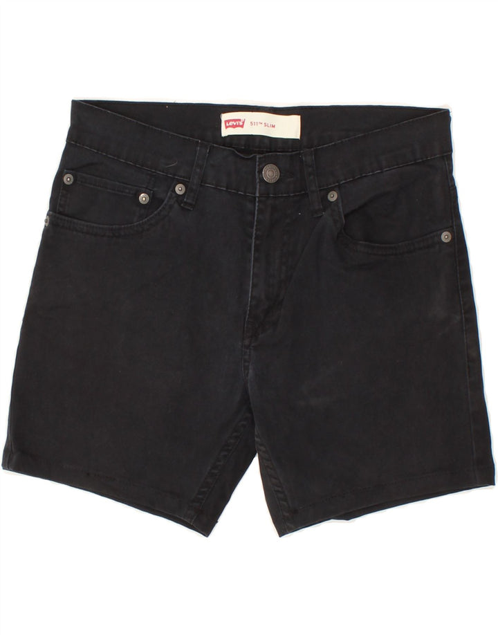 LEVI'S Boys Denim Shorts 15-16 Years W28 Black Cotton Vintage Levi's and Second-Hand Levi's from Messina Hembry 