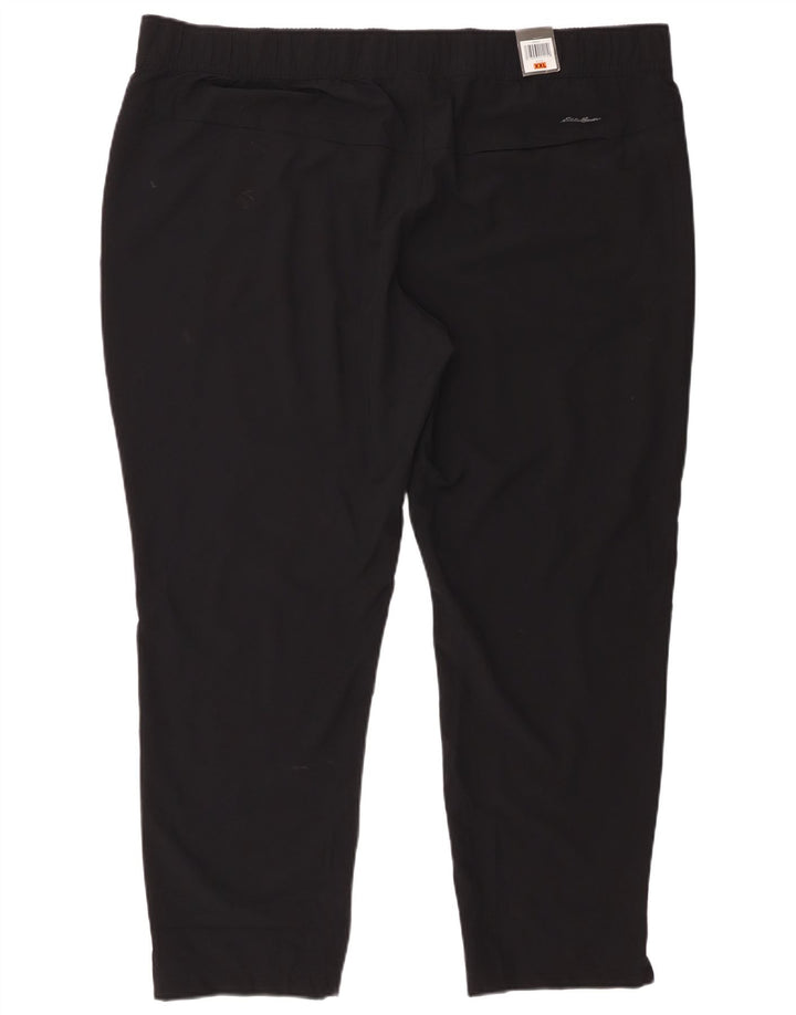 Eddie Bauer Womens Cropped Trousers 2XL W42 L28 Black Polyester