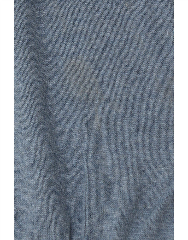 NAUTICA Mens Zip Neck Jumper Sweater Large Blue Cotton