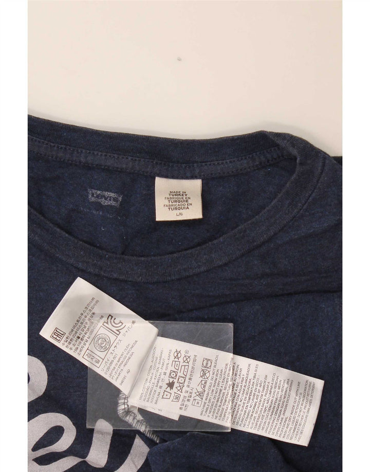 Levi's Mens Graphic T-Shirt Top Large Navy Blue Cotton