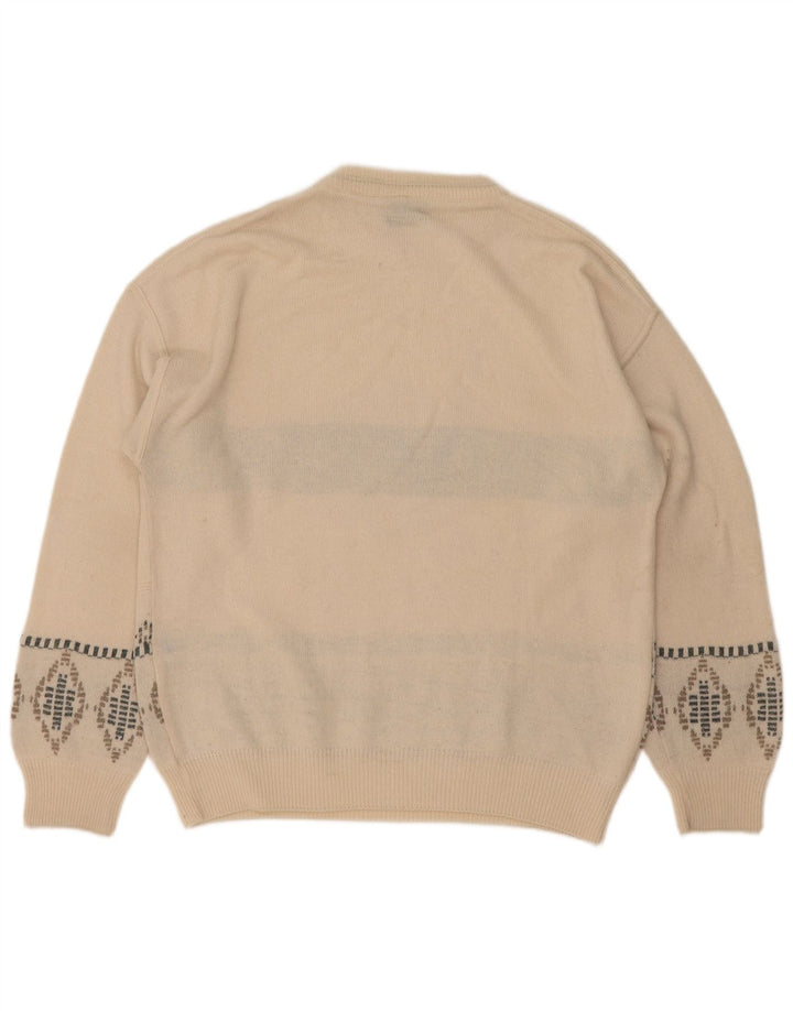 Bibo Uomo Maglione Girocollo Maglione Grande Bianco Fair Isle