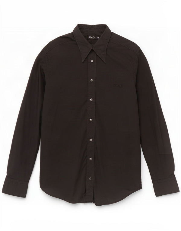 Camicia da uomo Dolce & Gabbana IT 48 Medium Black Cotton