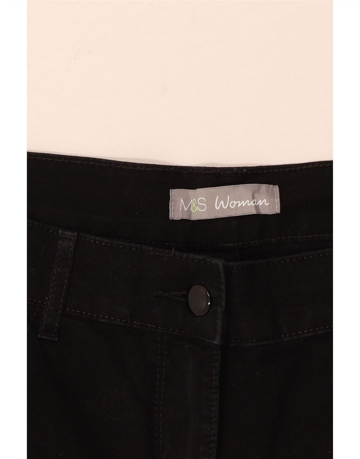 MARKS & SPENCER Blugi drepti pentru femei W32 L30 negri