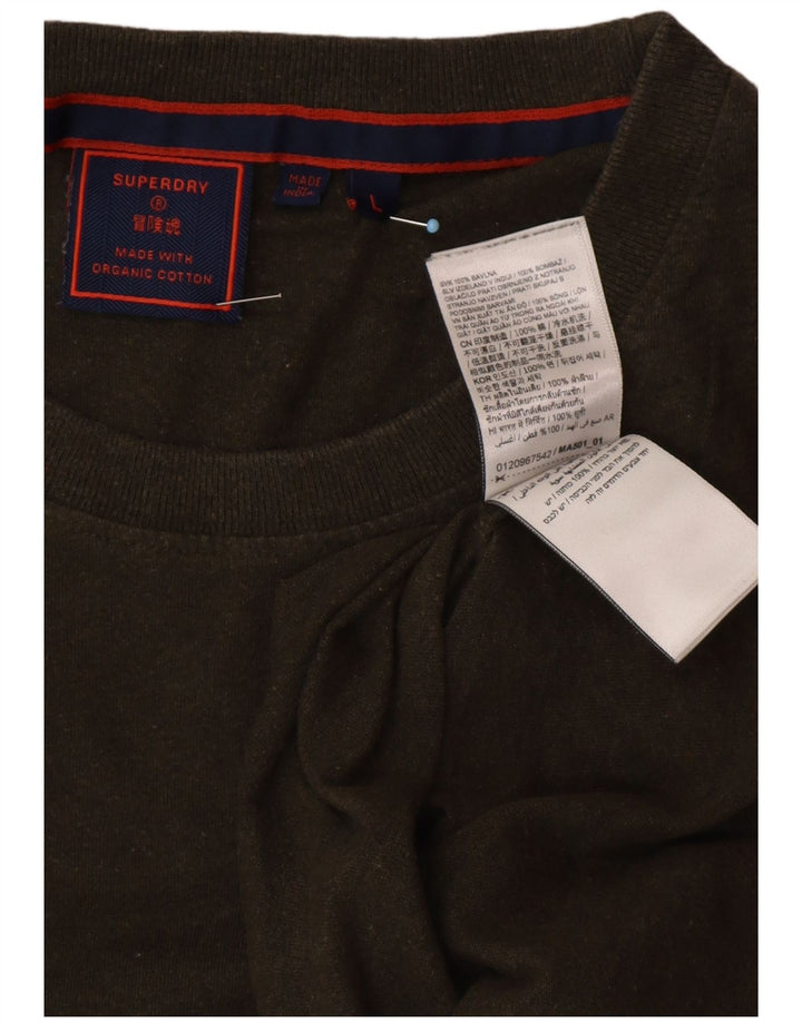 SUPERDRY Herre T-Shirt Top Stor Grøn Bomuld