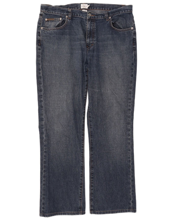 Calvin Klein Womens Straight Jeans US 16 2XL W36 L30 Blue Cotton