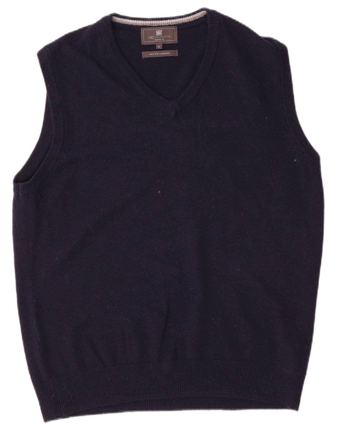Marks & Spencer Débardeur coupe classique pour homme en laine bleu marine moyen