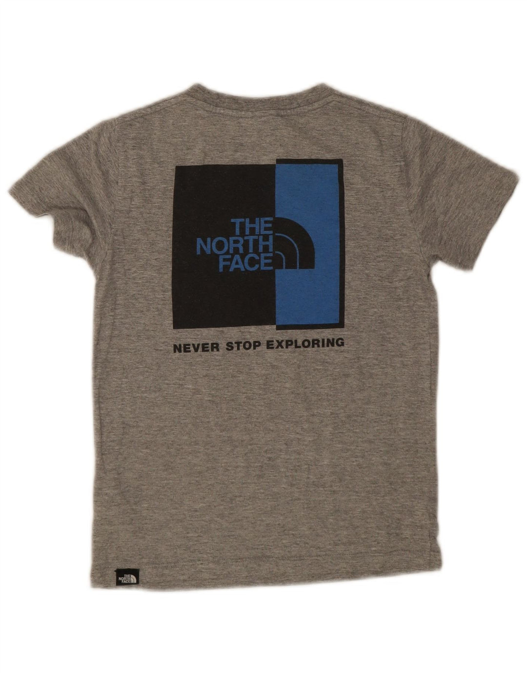 The North Face Boys Graphic T-Shirt Top 9-10 Years Medium Grey Flecked