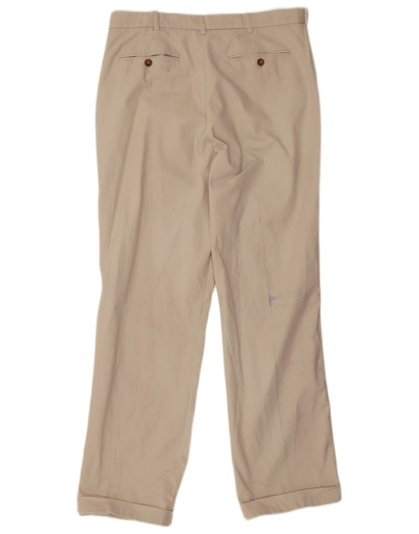Marks & Spencer Herre Pegged Suit Bukser W34 L31 Beige Bomuld
