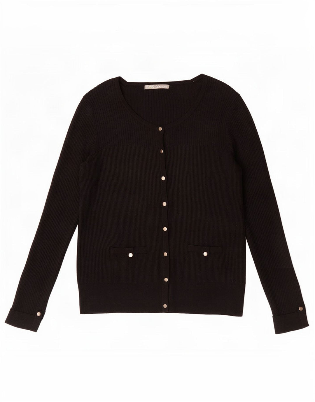 Maglione cardigan da donna Marks & Spencer UK 14 medio nero