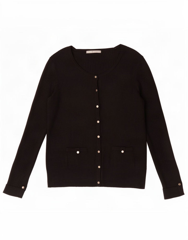 Maglione cardigan da donna Marks & Spencer UK 14 medio nero