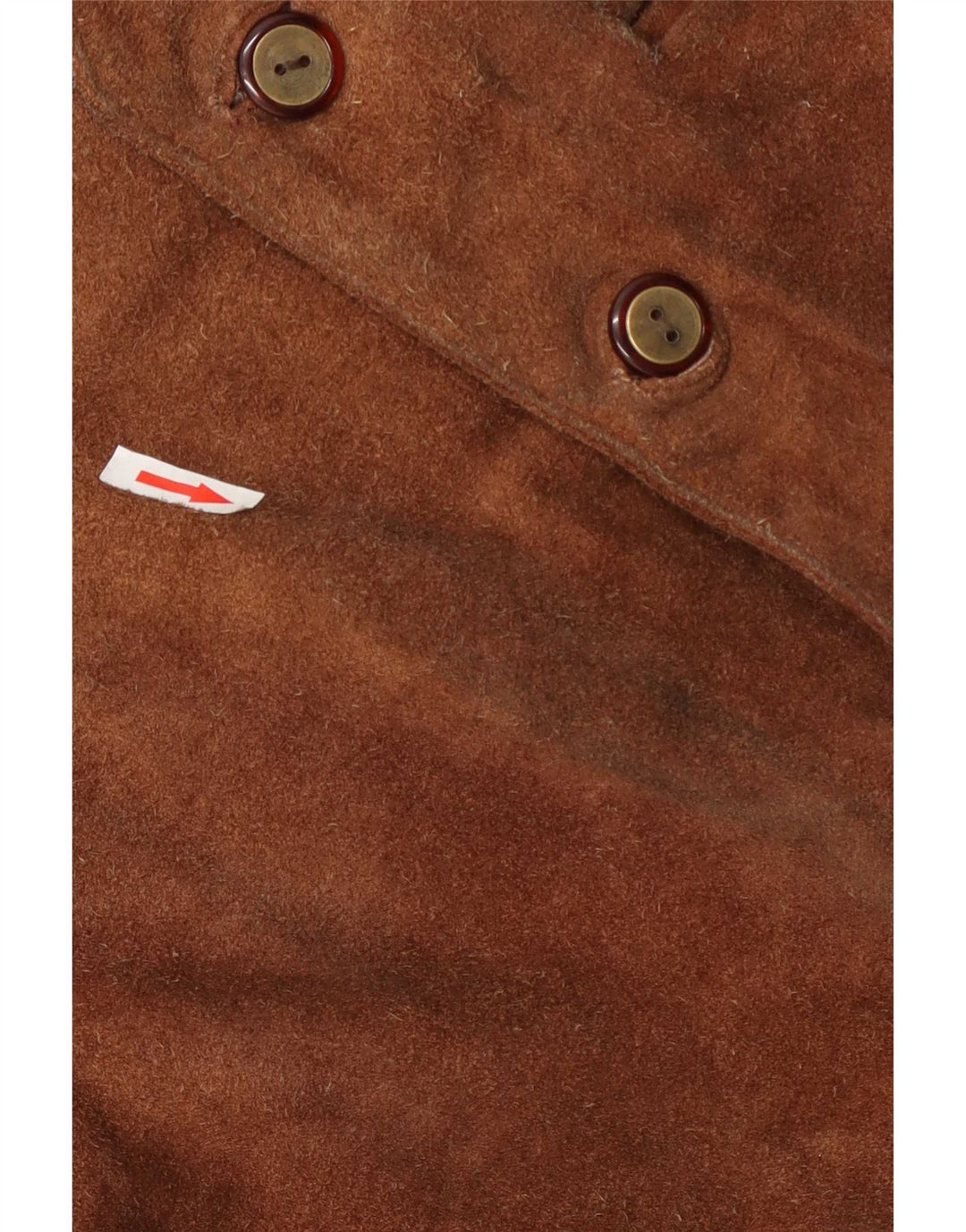 Vintage Mens Suede Waistcoat UK 40 Medium Brown Leather