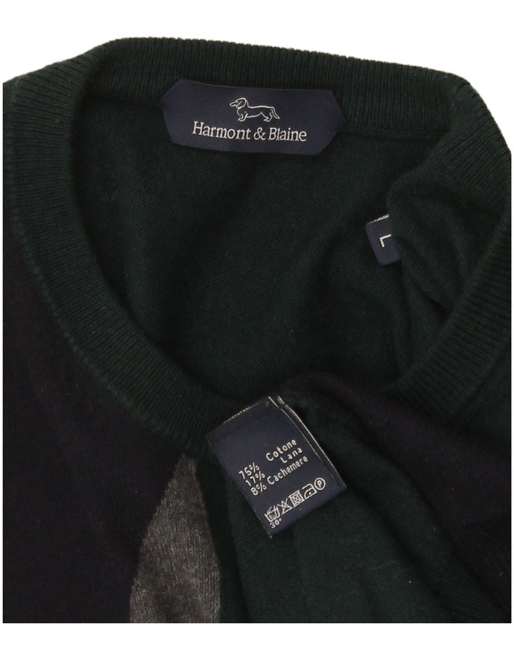 Harmont & Blaine Womens Crew Neck Jumper Sweater UK 16 Large Multicoloured