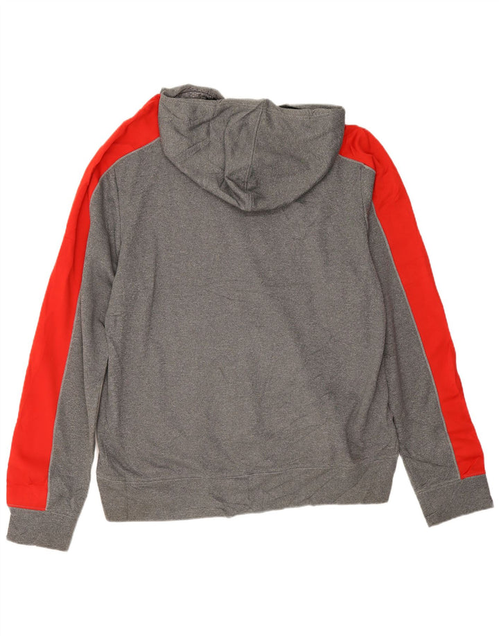 Fila Mens Graphic Hoodie Jumper 2XL Grey Colourblock Polyester