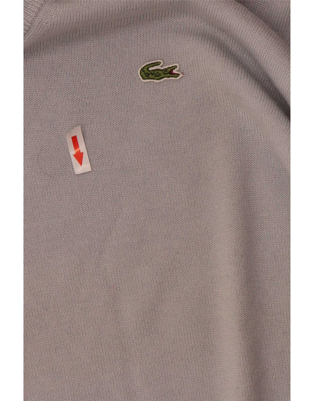 Lacoste Herren-Pullover mit V-Ausschnitt, Größe 5, große blaue Schurwolle