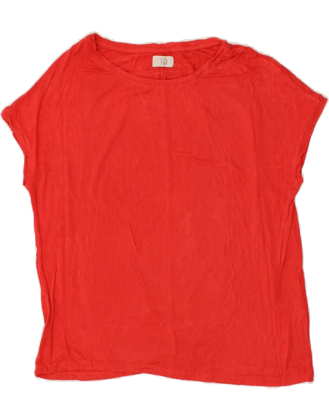 DACK'S Womens T-Shirt Top UK 14 Large Red Vintage Dack's and Second-Hand Dack's from Messina Hembry 