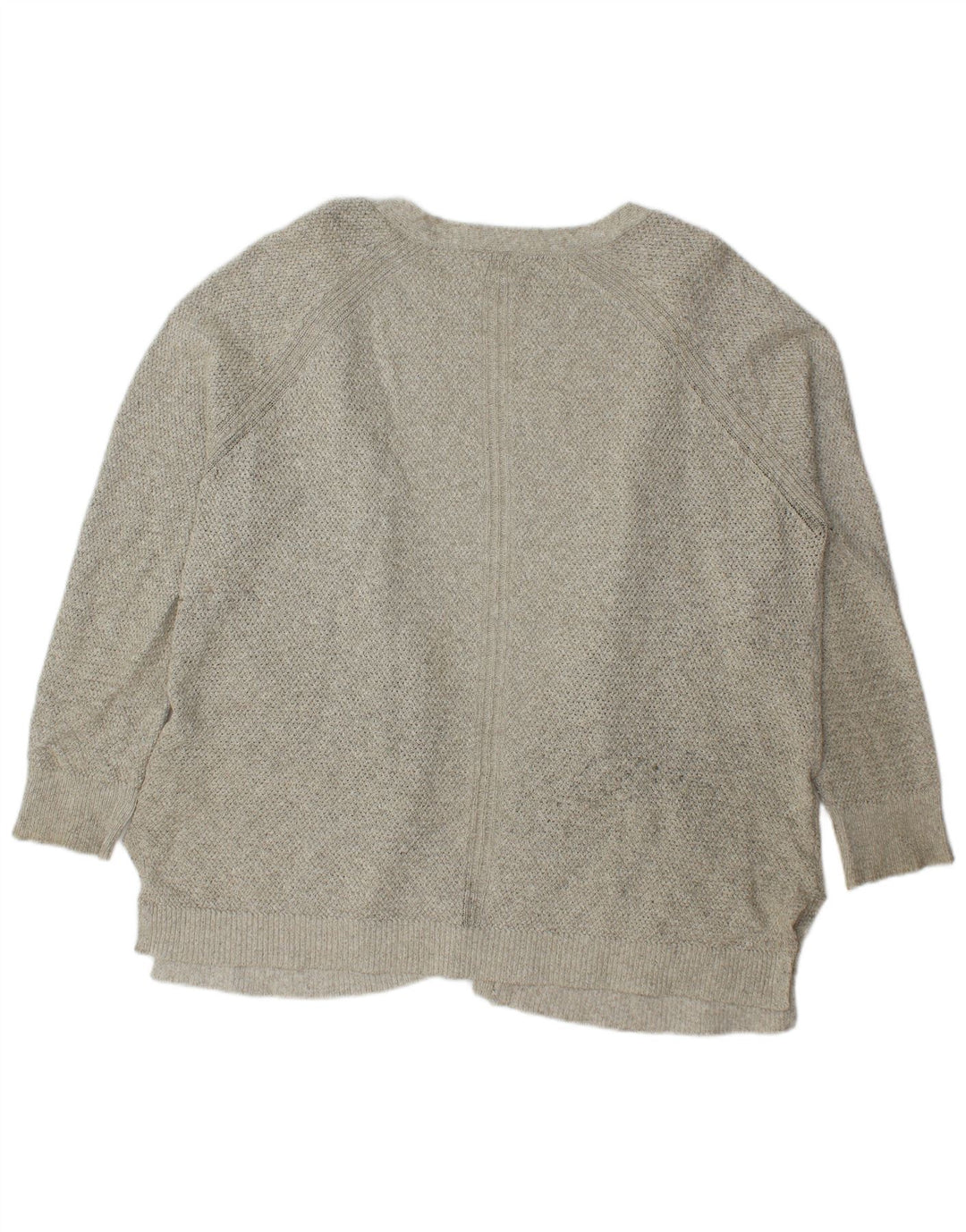 Suéter feminino aberto FAT FACE UK 18 XL algodão cinza