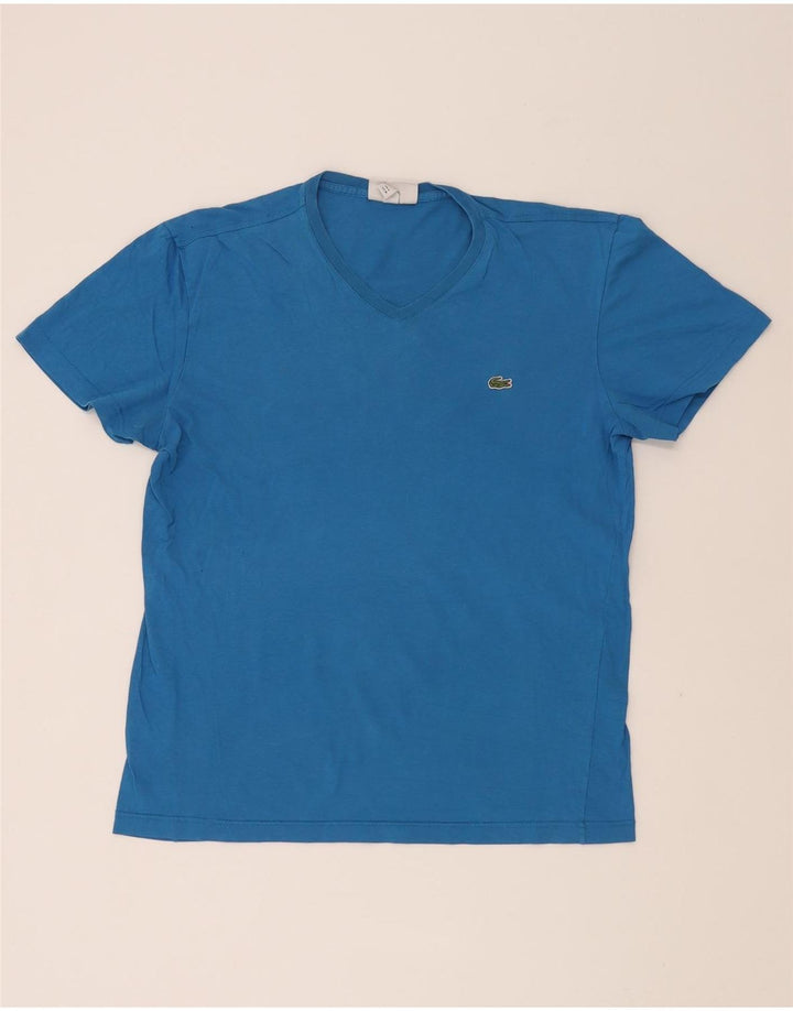 LACOSTE Mens Regular Fit T-Shirt Top Size 4 Medium Blue Cotton Vintage Lacoste and Second-Hand Lacoste from Messina Hembry 