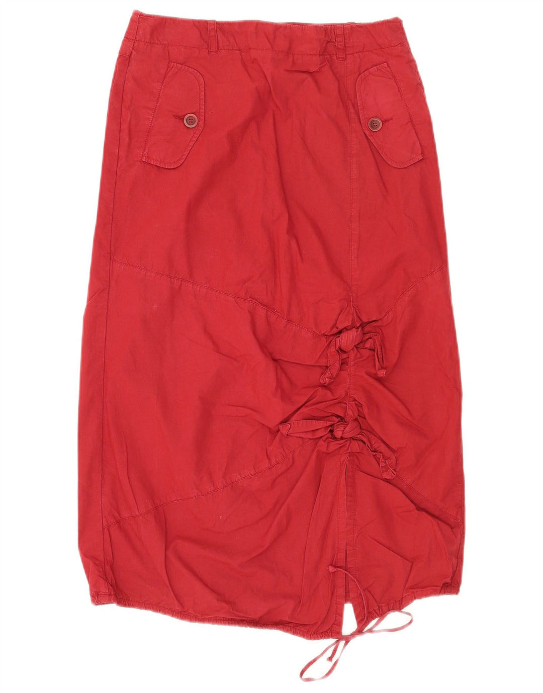 Max & Co. Womens Midi Skirt UK 6 Small W26 Red Cotton