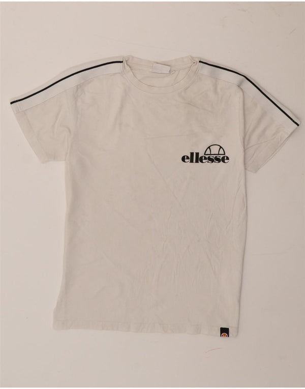 Ellesse Camiseta gráfica para hombre Top XS Algodón color block blanco
