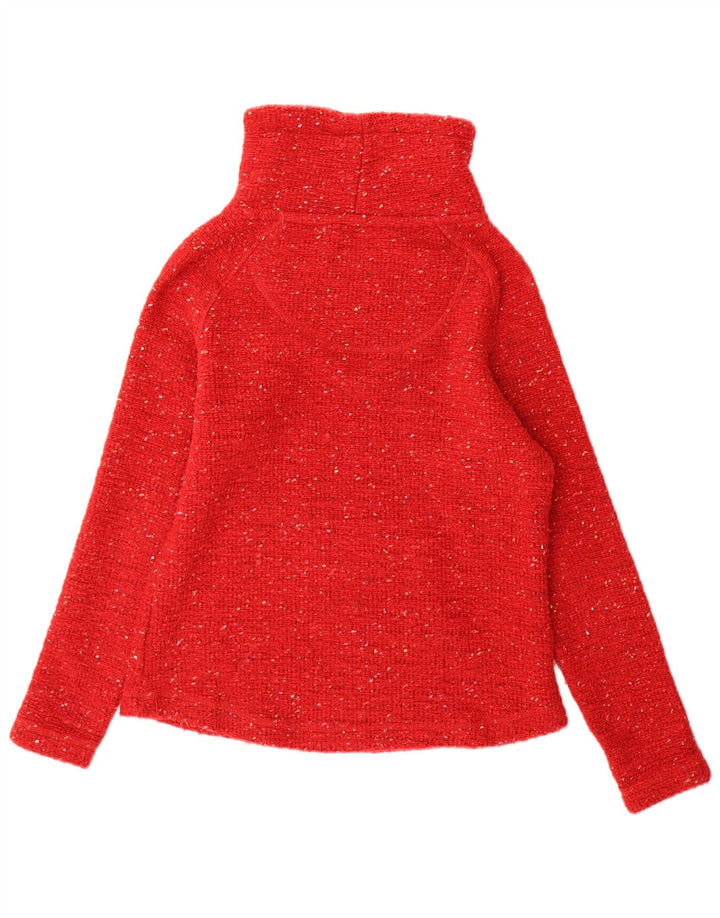 Weird Fish Womens Turtle Neck Jumper Sweater UK 10 Small Red Flecked
