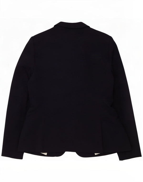 Chaqueta Blazer de 1 botón Zara Mujer UK 40 XL Azul Marino Viscosa