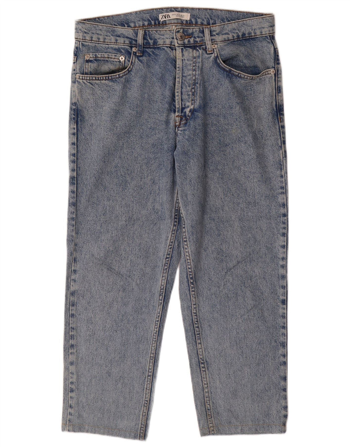 ZARA Herren verkürzte Jeans EU 40 Mittel W30 L25 Blau