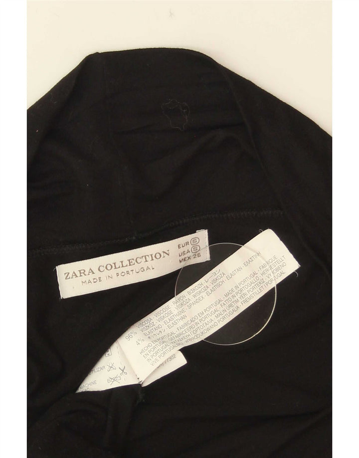 Zara Womens Bodycon Dress UK 8 Small Black Viscose