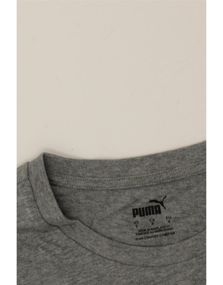 PUMA Mens Graphic T-Shirt Top Small Grey Cotton Vintage Puma and Second-Hand Puma from Messina Hembry 