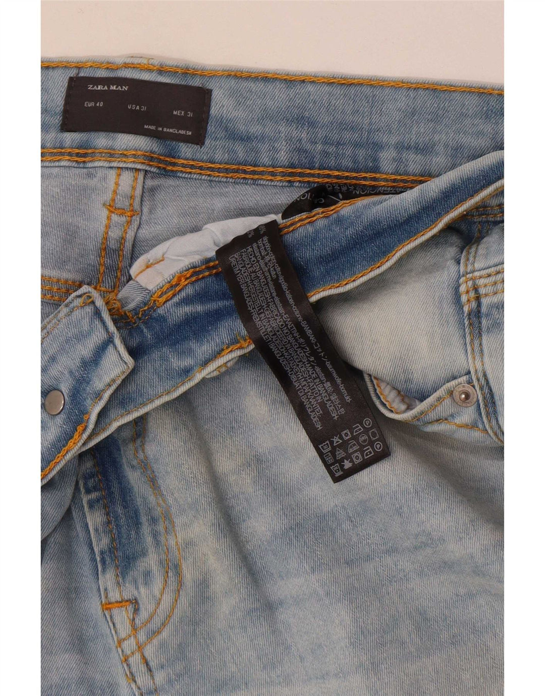Zara Mens Slim Jeans EU 40 Medium W31 L26 Blue Cotton