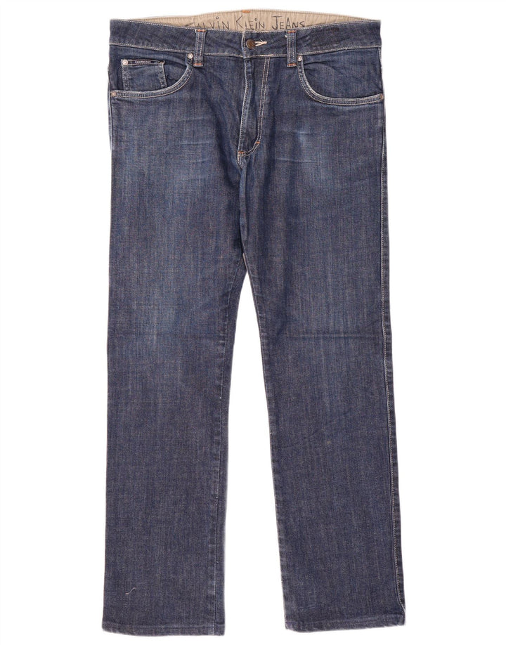 Calvin Klein Mens Straight Jeans W34 L30 Blue