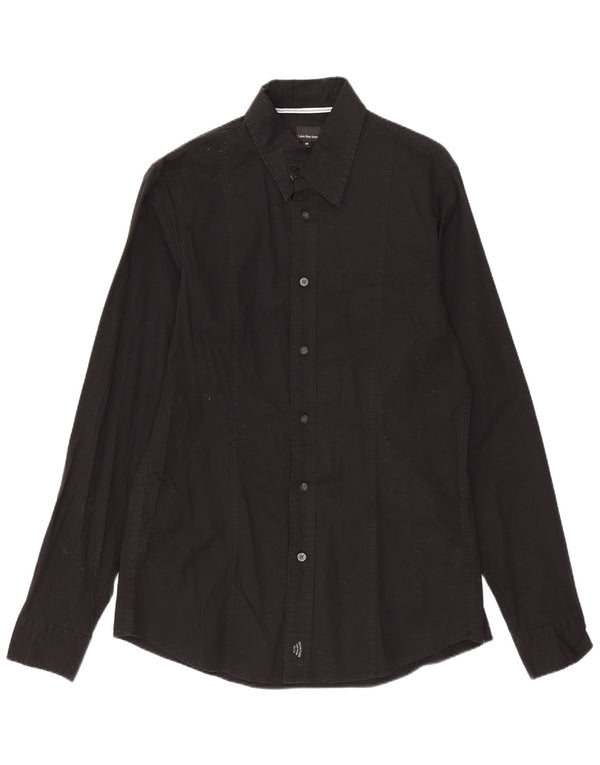 Calvin Klein Jeans Mens Shirt Medium Black Cotton