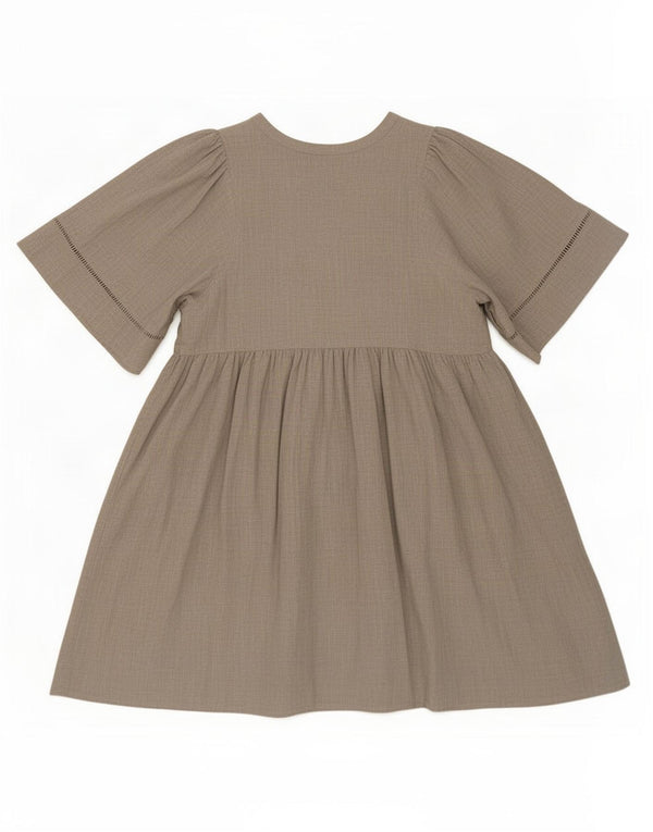 Abito a trapezio da donna Marks & Spencer UK 14 grande cotone floreale grigio