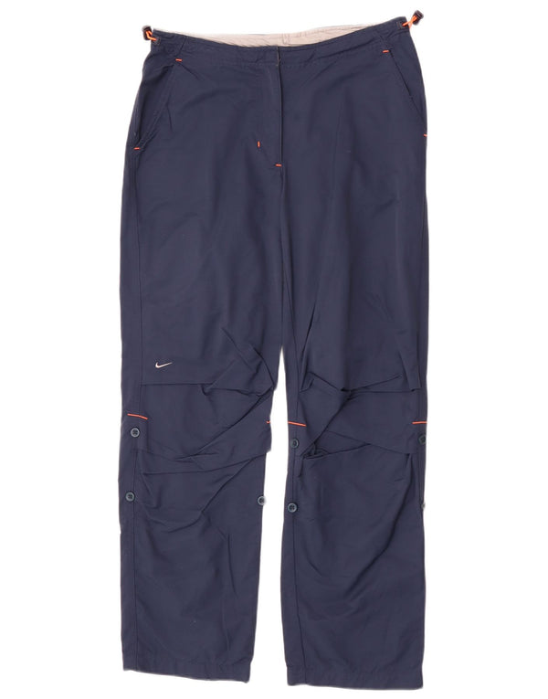 Pantaloni dritti Nike da donna US 12/14 Large W30 L28 cotone blu