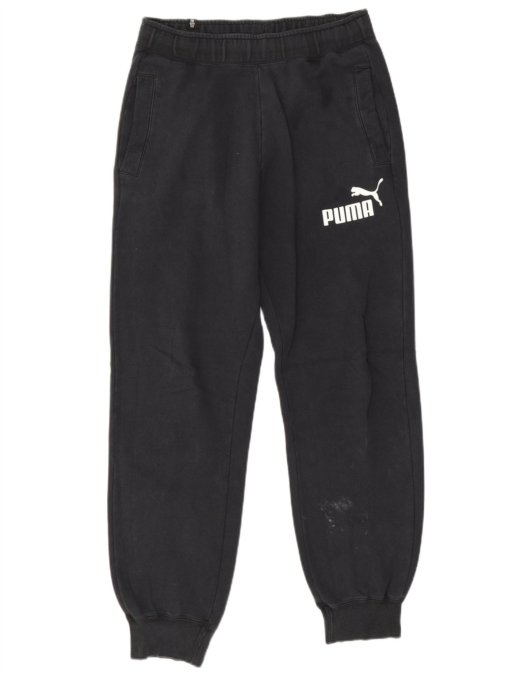 Puma Mens Graphic Tracksuit Trousers Joggers Small  Black