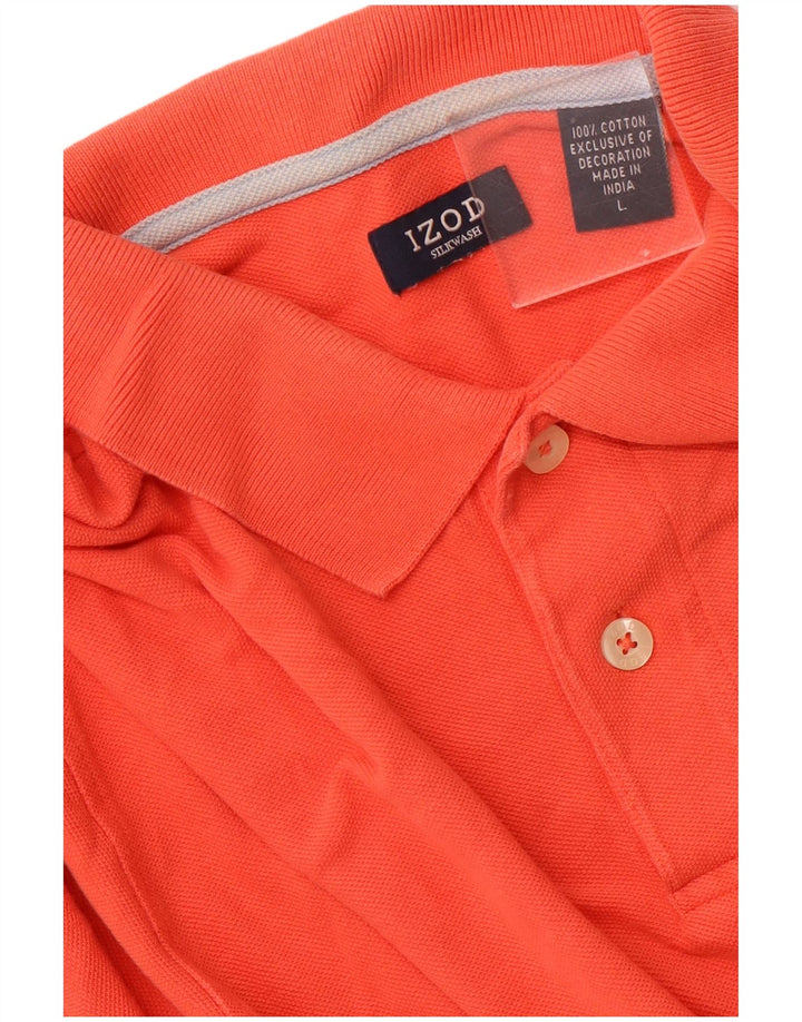 Polo da uomo Izod grande in cotone arancione