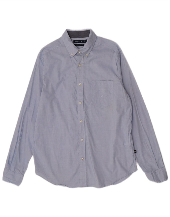 Nautica Herre Classic Fit skjorte Medium Blue Bomuld