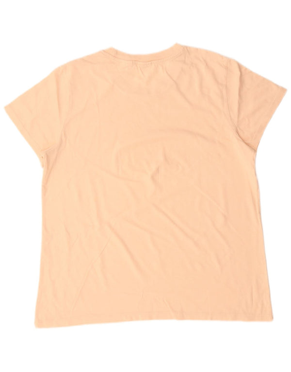 Levi's Dame T-Shirt Top UK 16 Stor Beige Bomuld