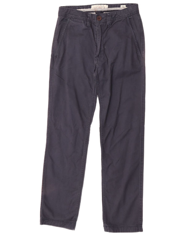 Fat Face Mens Straight Chino Trousers W28 L30 Navy Blue Cotton
