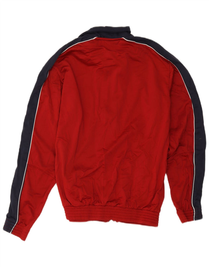 Champion Womens Tracksuit Top Jacket UK 16 Large Red Colourblock Polyester