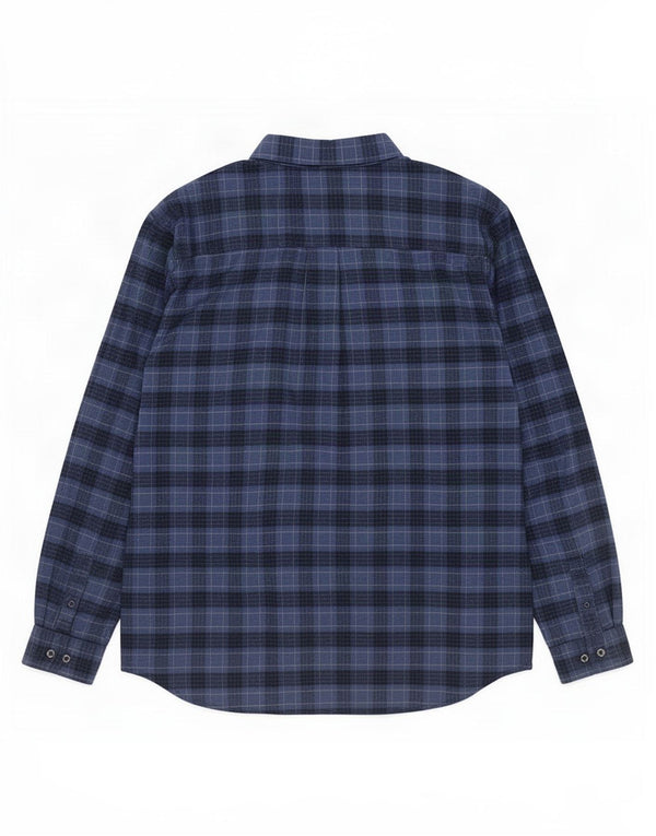 Columbia Mens Regular Fit Flannel Shirt XL Navy Blue Check Cotton