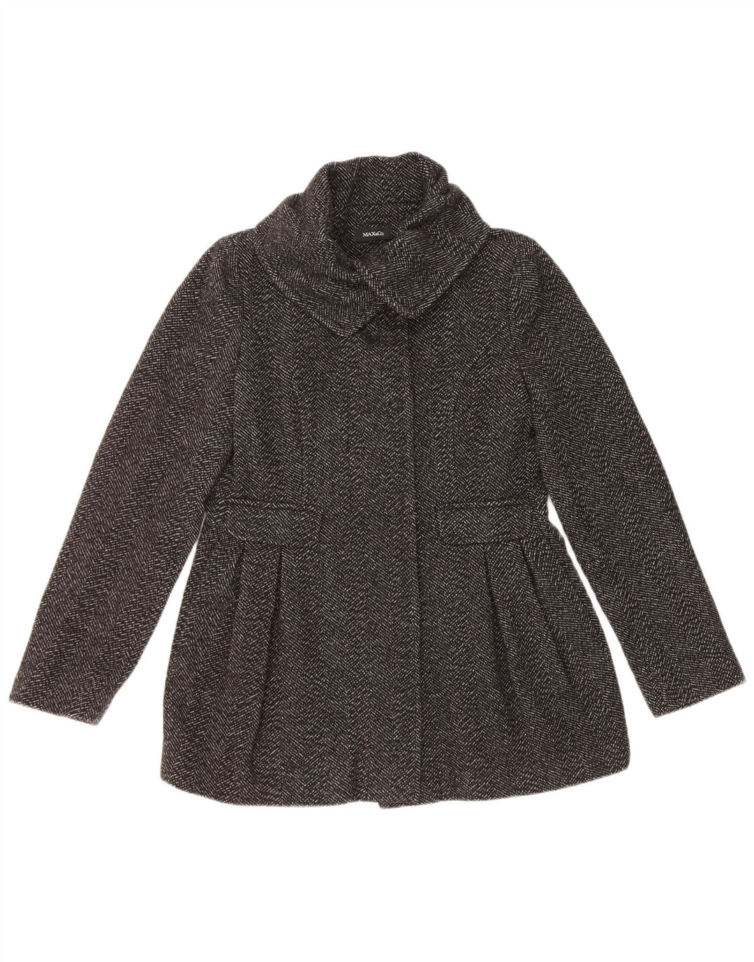 Max & Co. Womens Pea Coat UK 8 Small Black Sildebensuld