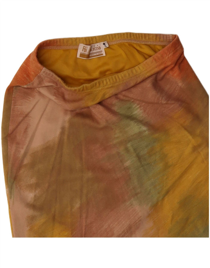 Krizia Womens Pencil Skirt Large W32 Multicoloured Tie Dye