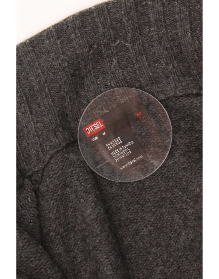 Diesel Mens Cardigan Sweater Medium Grey Wool