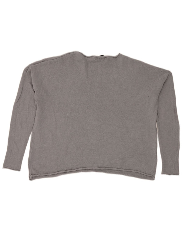 Zara Womens Relaxed Fit Jumper Sweater UK 10 Small Grey