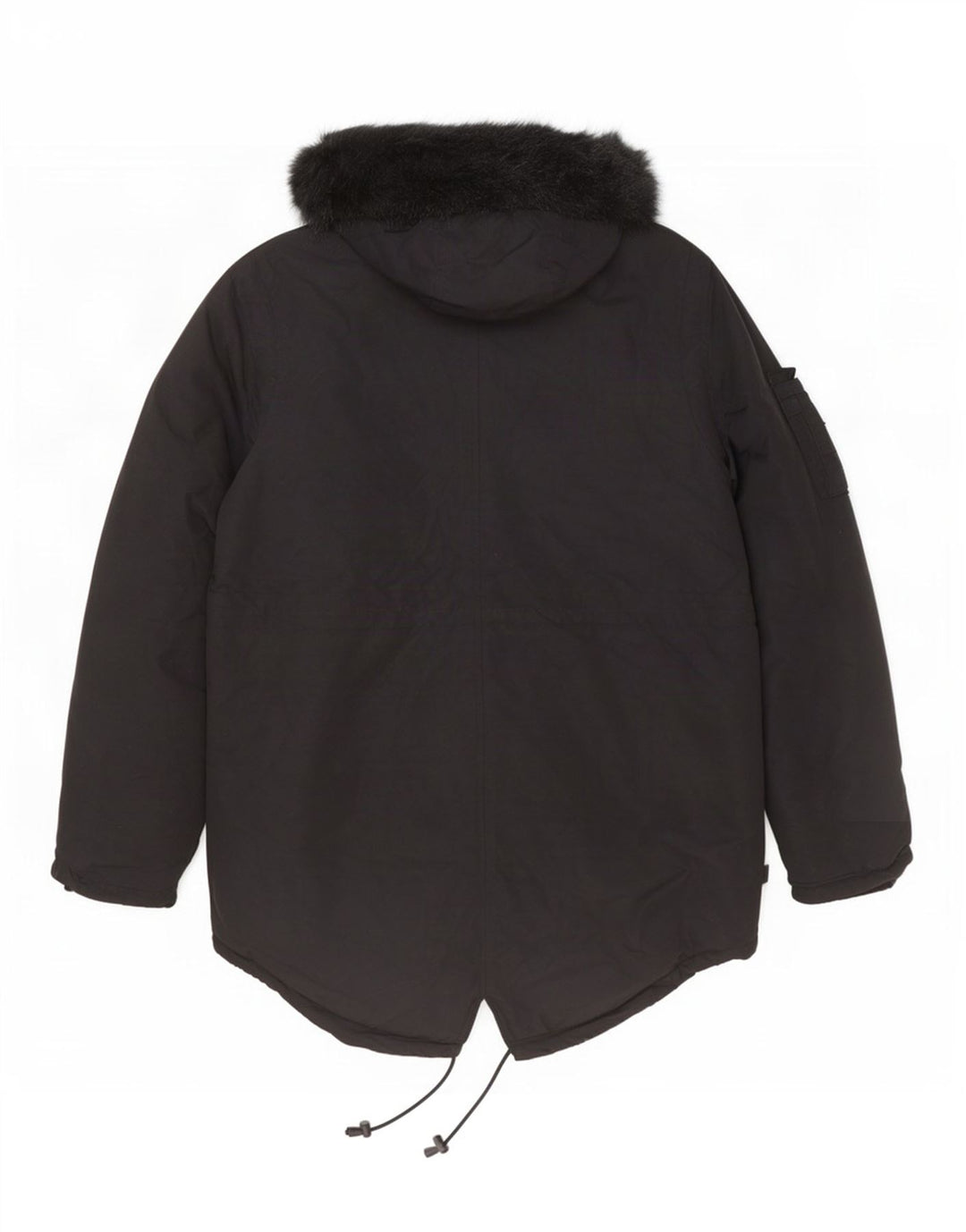 Bellfield Parka à capuche pour homme UK 38 Medium Noir Polyester