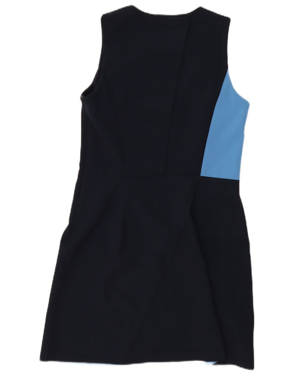 Næste Kvinders Ærmeløs Skede Kjole UK 14 Large Navy Blue Colourblock