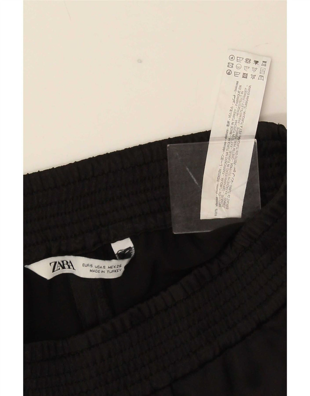 Zara Pantalon De Survêtement Femme UK 10 Small Noir Viscose