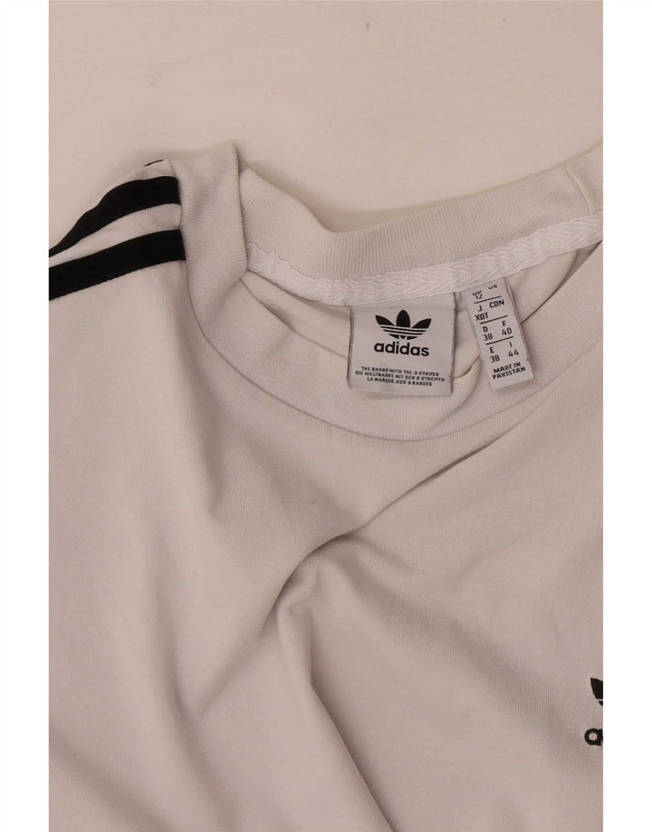 Adidas Damen Top Langarm UK 12 Medium Weiß