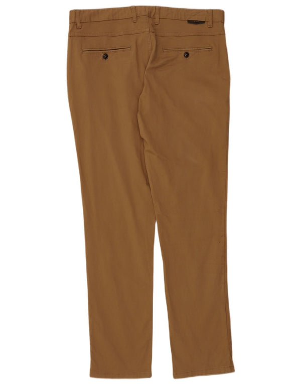 Zara Mens Slim Chino Trousers EU 44 Large W34 L31 Brown Cotton